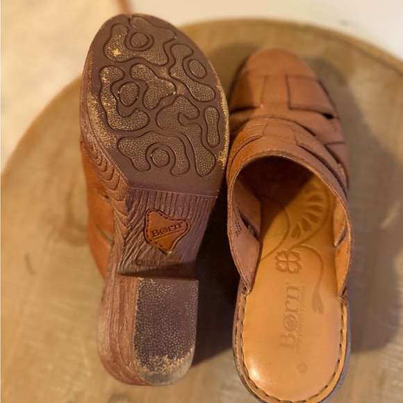 🤎 Born Cognac Leather Mules - Womens 8 🤎 - Picture 6 of 6